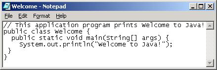 Listing 1.1 A Simple Java Program //This program prints Welcome to Java! Welcome Run IMPORTANT NOTE: (1) To enable the buttons, you must download the entire slide file slide.