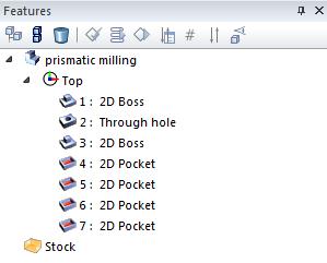 Viewing Features in the Feature Browser The Features window is a central area for working with the loaded solids, and any features found in the solids.