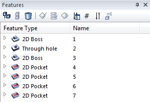 In List view, features are presented in a table, with one row per feature and columns for some of the feature properties.