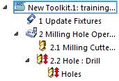 In the Hole Operation dialog, make these settings (see image on the right) 6. Click OK. 7. The Hole operation is now created.