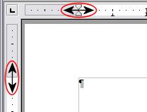 Figure 10: Moving the margins To change margins using the Page Style dialog box (Figure 6): 1) Right-click anywhere on the page and select Page from the pop-up menu.