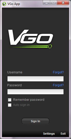 Downloading the VGo App 1) Go to http://www.vgocom.
