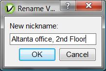You can rename a contact or a VGo to something other than the assigned username. Using your mouse pointer, right-click the VGo whose name you wish to change and select the Rename option.