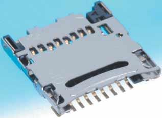 DM Series microsd Card Connectors DMC, Hinge, Push -Pull (no ejection mechanism), Top board mounting (Standard).8 ( 6.9) ( 0.).8 ( 5.45 ):Card fully inserted 4..9 0. Part number CL No.
