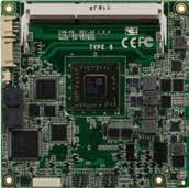 65 GHz SoC with AMD Radeon HD 8280E Graphics DDR3/DDR3L-1600 MHz SODIMM, Up to 8 GB Gigabit Ethernet x 1 CRT, 24-bit Dual-Channel LVDS High Definition Interface SATA x 2, USB3.0 x 2, USB2.