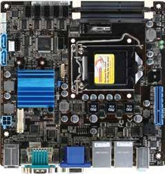 10 Industrial Motherboards EMB-H61A Mini-ITX Embedded Motherboard with Intel 2nd/3rd Generation Core i7/i5/i3/pentium Processor Chassis Fan SATA 2 x 2 LVDS 4-pin 12V ATX Power COM x 5 DIO DDR3 SODIMM