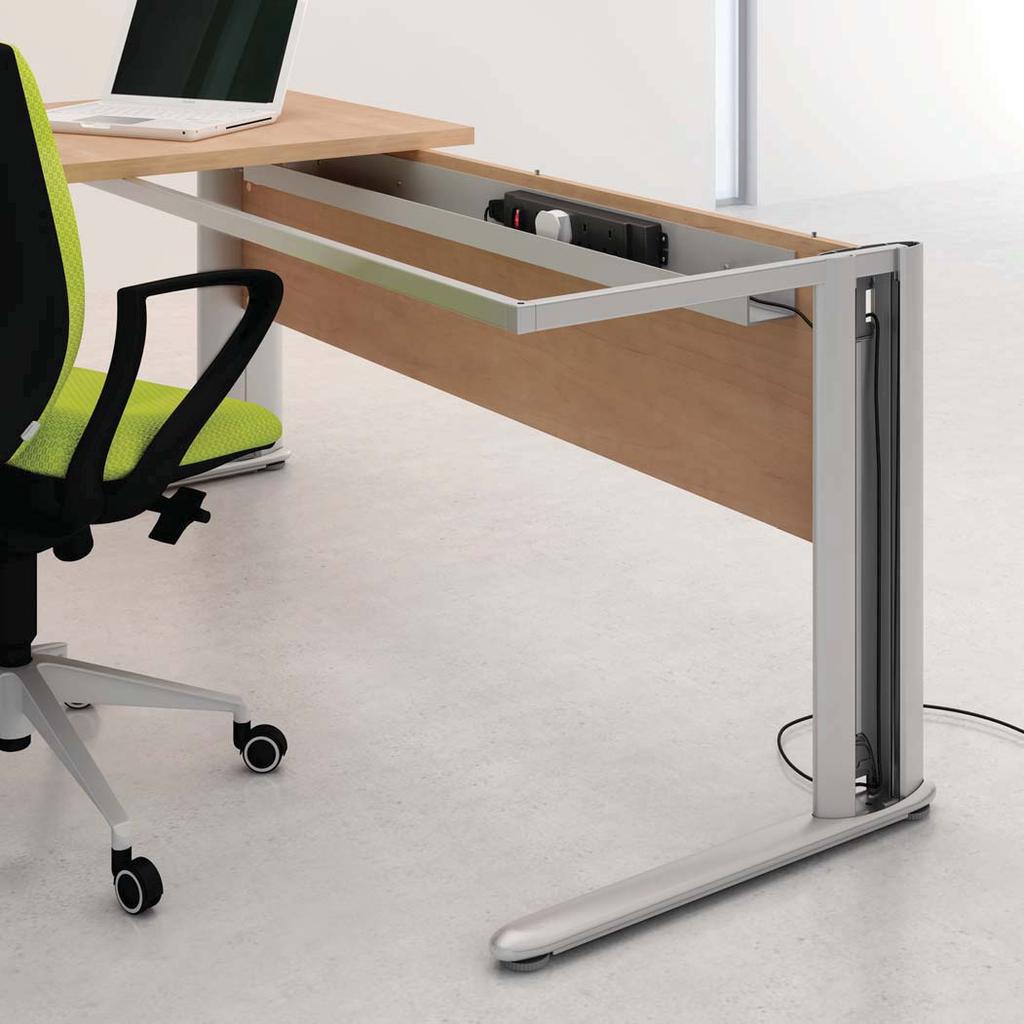 Wire Management Tray Space Planning A simple way of carrying cables across singular and multiple runs of desking.