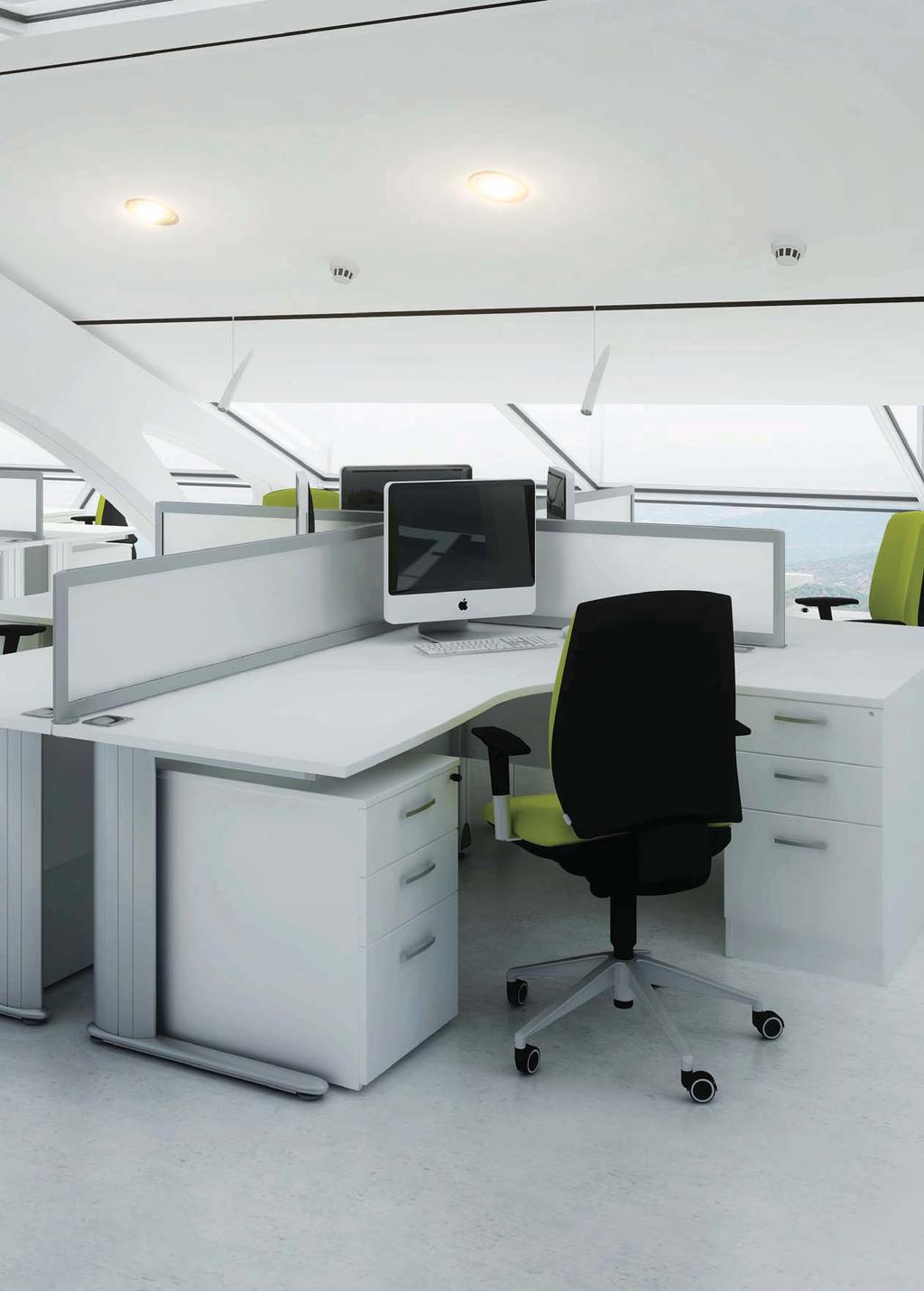 Crescent Desking Crescent desking provides the traditional layout suitable for most offices.