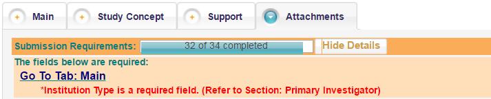 SUBMIT APPLICATION Check the progress bar, located at the top of your submission, to ensure all required fields have been completed. 1.