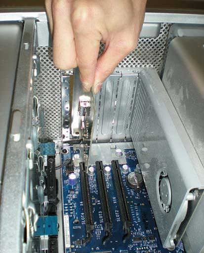 7 Gently but firmly insert the card into any available PCI slot.