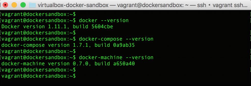 Now you can start up some Docker containers without having touched your local machine at all, and this ensures a clean