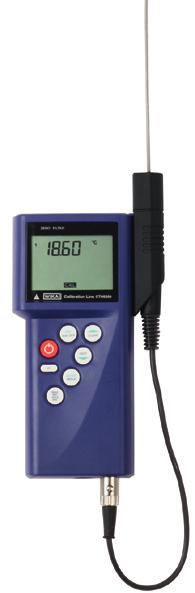 Features of the hand-held thermometer Simple handling Large display with dual temperature display and bargraph Min./Max.
