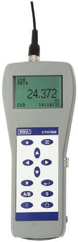 Features of the hand-held thermometer Simple handling Large display with dual temperature display Min./Max.