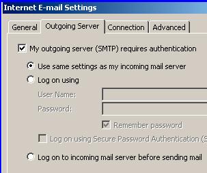 6. Spauskite More Settings ir pažymėkite varnele My outgoing server (SMTP)