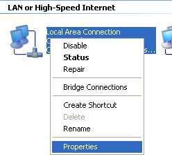 For Windows XP/2000 Step 1: Go to your desktop, right-click on the My Network Places icon and select