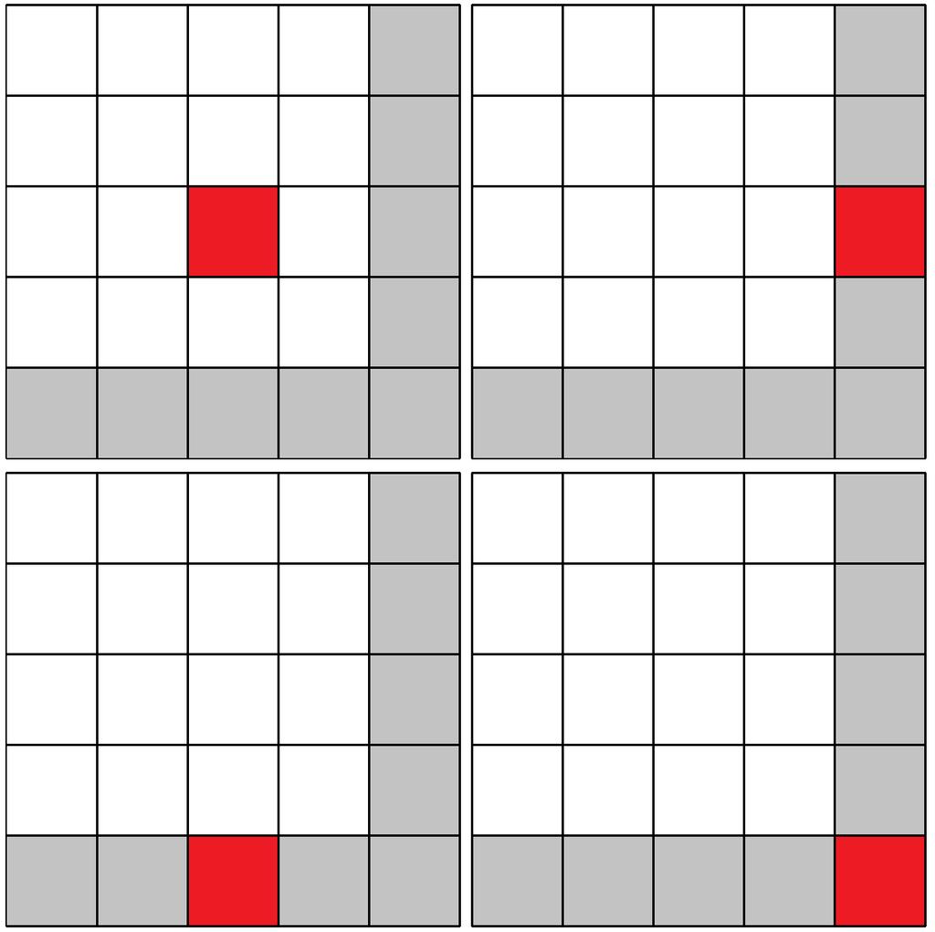 22 4.6. Types of Matches. There is a limited number of ways in which the elements of a by grid may be matched, i.e., identified with a set of solution rectangles.