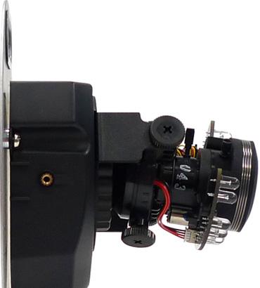 Insert the short screw anchors and secure the camera and the mounting plate with three plate screws. 4.