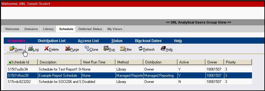 Additional Information Once you have set up your Scheduling tool to run your process, you can click the the scheduling tool to run a report. This is helpful for testing.