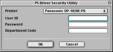 Configuring the PS Driver Security Utility Mac OS 8.6/9.x/X If you are using Mac OS X, use the PS Driver Security Utility to change the setting before adding the printer.
