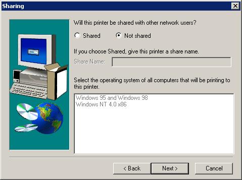 Installing the Printer Driver Windows Choose your machine s model and click the 12 Next button.