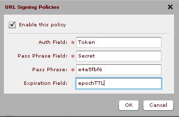 Enabling URL Signing In StrikeTracker Publishers need to configure a content protection policy on the desired directory.