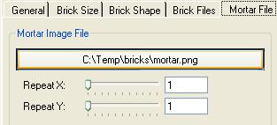 borders. To achieve some irregularity in the brick pattern, use the Strength and the Frequency parameter in the Irregularity section of the Brick Shape tab.