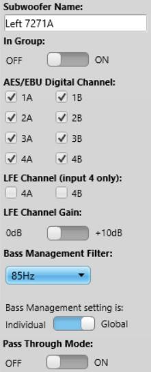 Genelec Loudspeaker Manager (GLM) 2.0 - System Operating Manual page 35 of 55 Table 6.