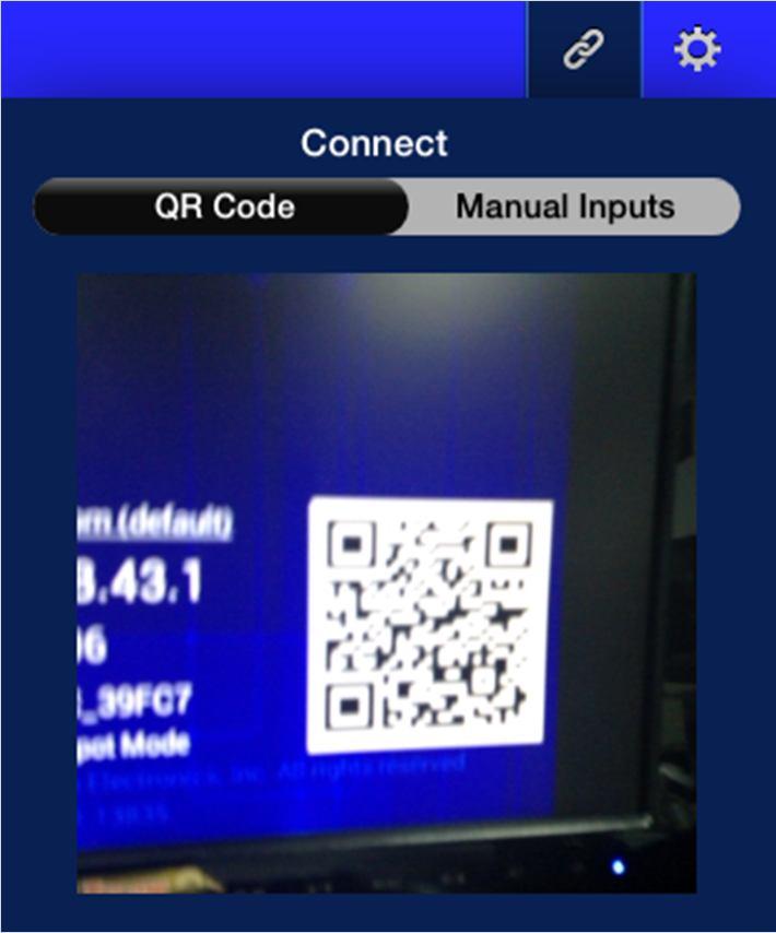 3.2.1.1 Connect to your B360 device automatically via QR Code This is the default B360 connection option which allows you to connect to your B360 automatically without any manual configurations.