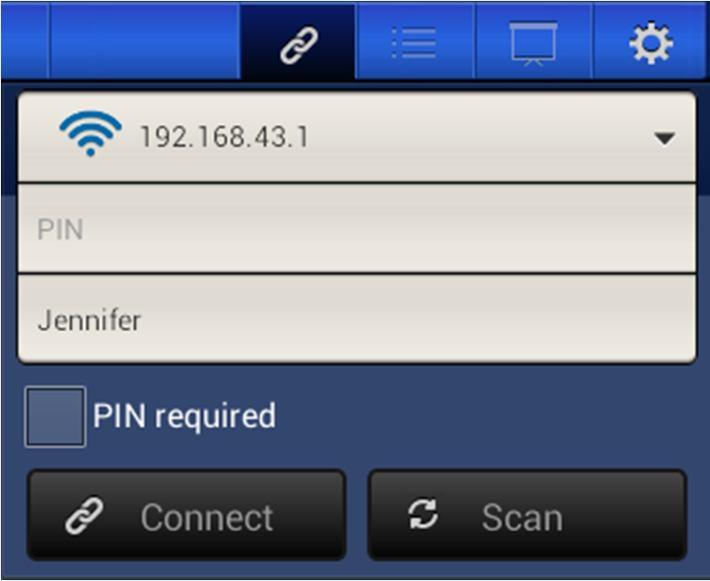 2.168.43.1. PIN: If a PIN code is required to connect to the B360, check the PIN Required box and enter the PIN shown on the NovoConnect home screen.