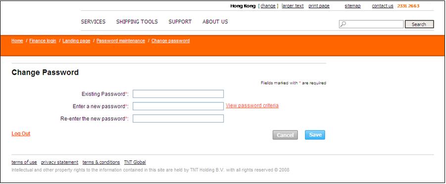changing your password Hong Kong 2331 2663 To submit your new password