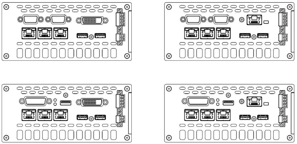 BM3300 Top interfaces & Connectors 2/2 1 x DVI-D 1 x UPS 1 x PSU 1 x RVL OUT 1 x UPS 1 x PSU 2 x RS232 2 x RS232 3 x LAN 2 x USB 3.0 3 x LAN 2 x USB 3.