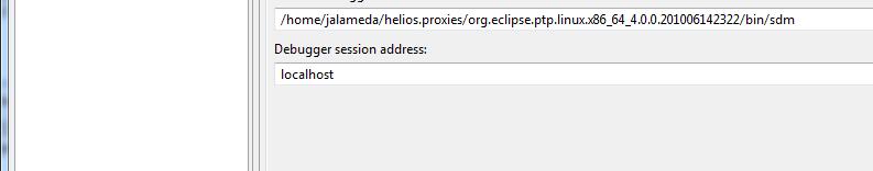 Select SDM debugger Browse to the location of