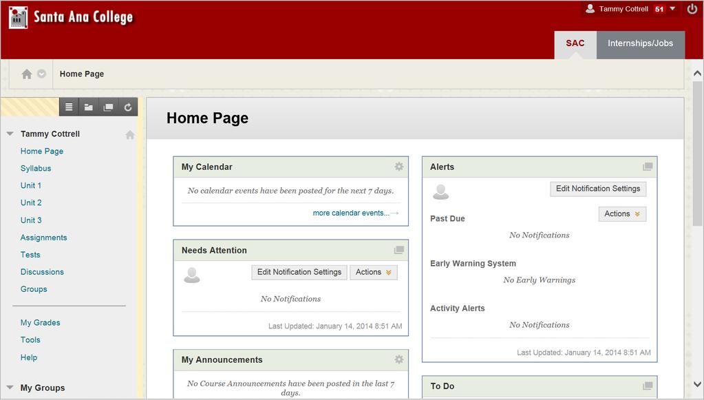 Course Home Page Link Course