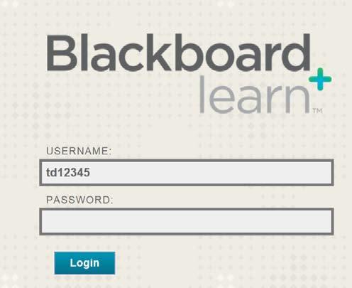 Logging into Blackboard Blackboard utilizes the Web Advisor User