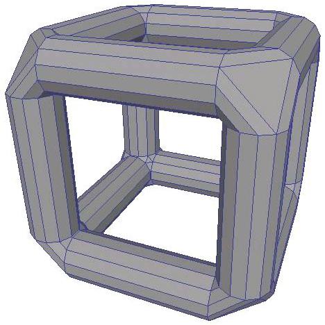 clean-up. (A) (B) (C) (D) Figure 3: Creating a solid wireframe from a cube.