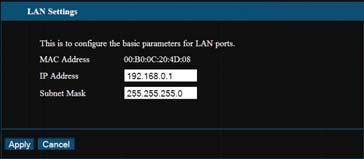 Chapter 5 Advanced Settings 5.1 LAN Settings LAN Settings are for the basic TCP/IP parameters of LAN ports.