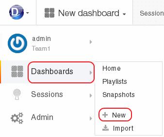 To create a new dashboard: 1. Do either of the following: In the Dashboard s sidebar, select Dashboards > + New.