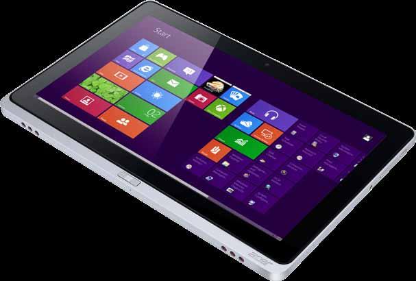 Acer Iconia W700 The Acer Iconia W700 s stunning 11.6-inch screen makes it the ideal platform to experience Windows 8 s new Start screen.