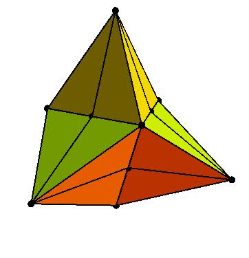 Figure 3.2: Volume of Inflated Cube vs. ɛ Table 2: Inflations of the Tetrahedron ɛ = 0 ɛ = 0.5 ɛ = 2 3 the isoperimetric inequality extension. 3.2 Tetrahedron The area of one face of a tetrahedron with unit length is 3.