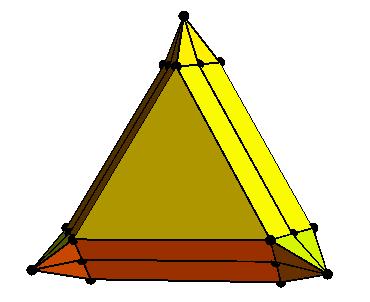 There are pyramids with regular triangular bases, 6 pyramids with rectangular bases, and 2 with triangular bases. The volume function of the inflated tetrahedron can be seen in Figure 3.