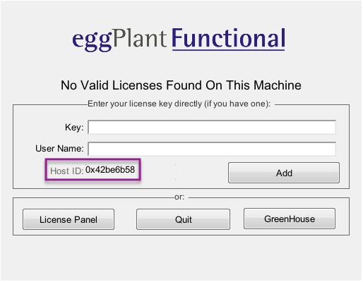 Generating Node-Locked Licenses Generating Node-Locked Licenses for eggplant Functional To generate licenses for eggplant Functional, you will need to access your account on the greenhouse [8]