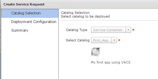 Creating a Request for 3-Tier-App Catalog 5. Click Next to advance through the Catalog Selection screen (no changes.) 6.
