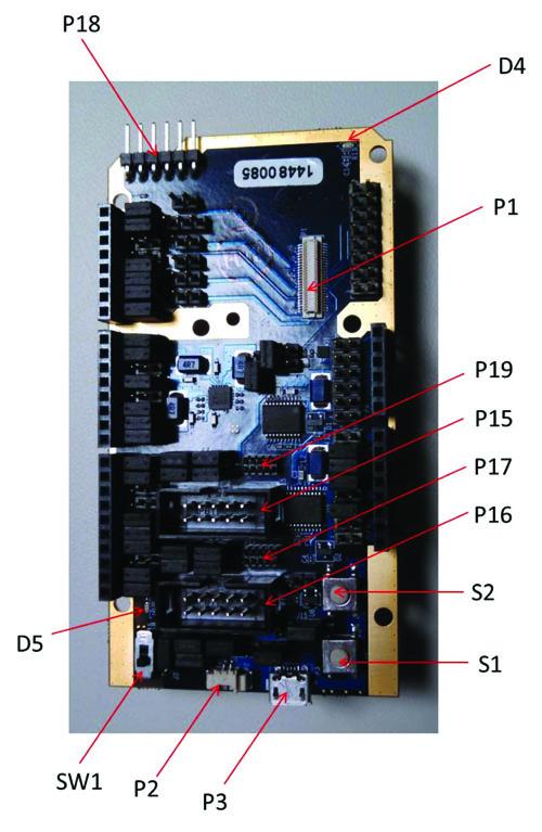 Figure 1 shows the TAG carrier board and labels the connectors.