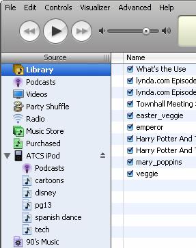 name. 2. Drag and drop songs from your itunes library into your new playlist. a. Copying a song to a playlist does not remove the song from your library, but only establishes a pointer to that song.