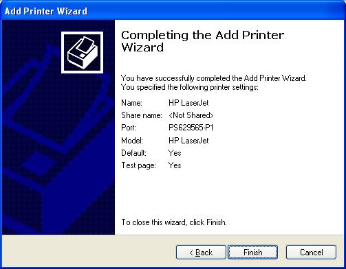 Now you can start to print from your PC to the print server.