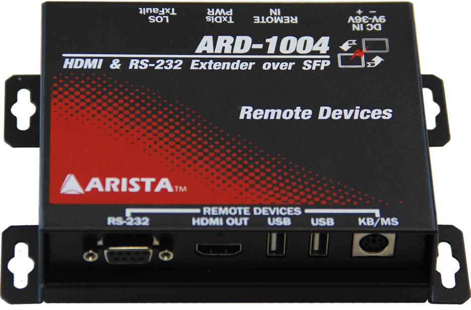Arista Xtender ARD-1004 Multi-input/output HDMI Digital Extender over fiber The Arista Xtender ARD-1004 is a multi-input/output HDMI video /audio extender that extends video, audio, mouse, and serial