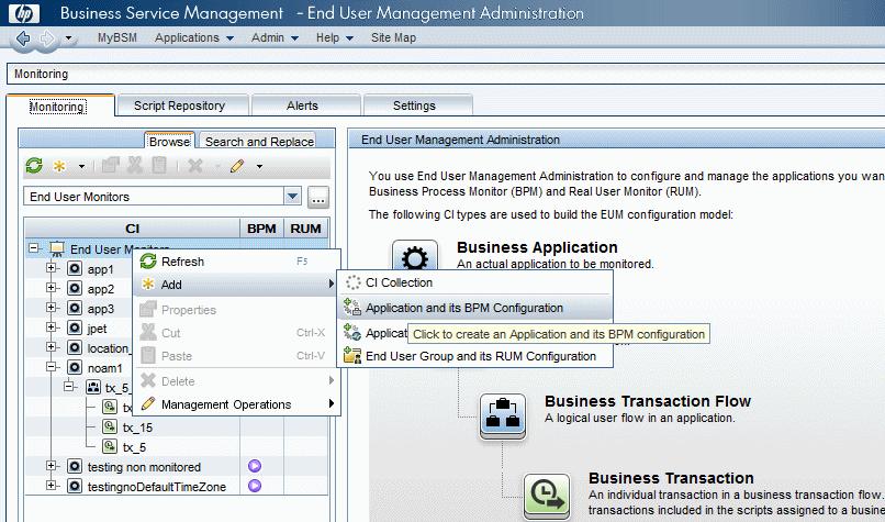 Chapter 5: Creating Business Applications 1. Select Admin > End User Administration > Monitoring. 2.