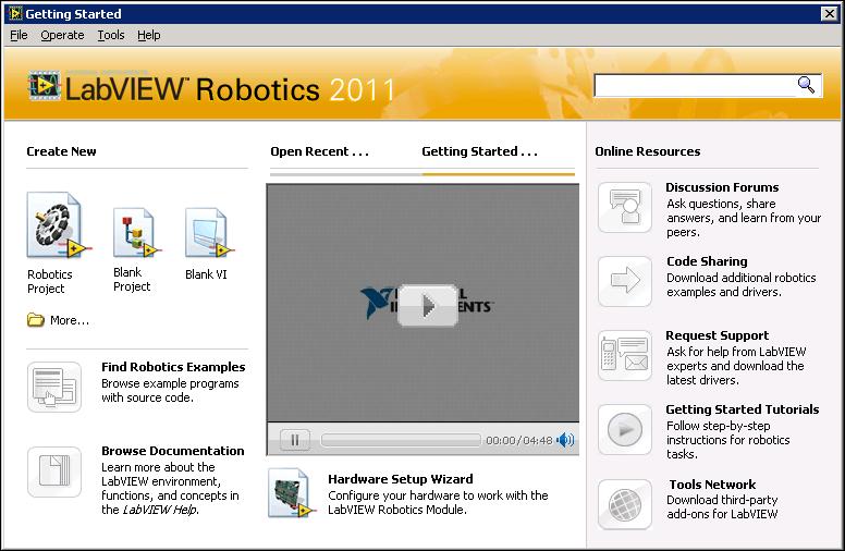 If LabVIEW is already open, select Tools»Choose Environment to display the Choose Environment Settings dialog box, which you can use to change environments.