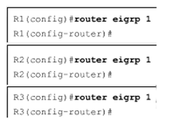 transmit & receive EIGRP updates Includes network or subnet in EIGRP updates o Example: Router(config-router)#network network-address o When