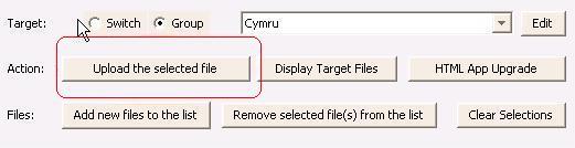HTML Application Uploader User Guide The Upload Button When a target and at least one file has been selected, then